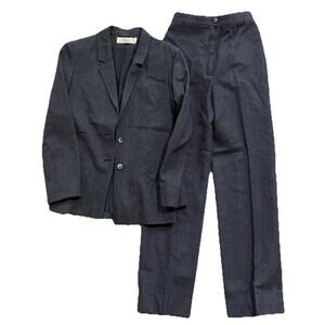 Vintage Young Pendleton Virgin Wool Womens Size 5-6 Gray Pants Suit Blazer 1960s